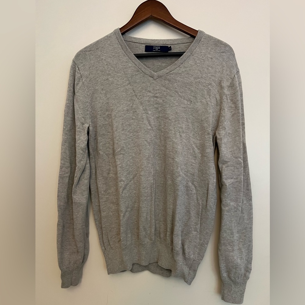 Men small JCrew sweater in tan/ grey